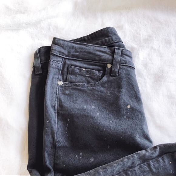 PAIGE Gray Verdugo Ankle Jeans with Splatter Design - Picture 6 of 11
